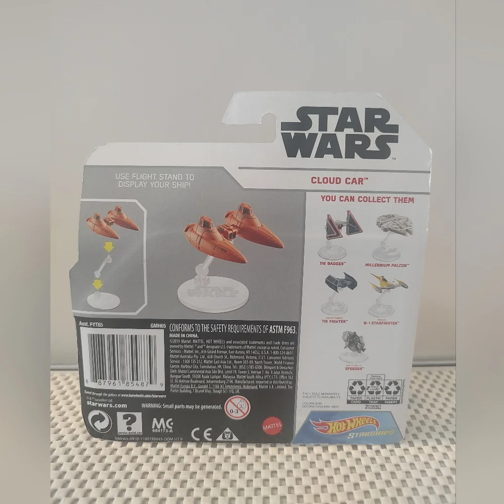 Hot Wheels Starships Cloud Car Star Wars Die-Cast NWT Empire Strikes Back 2019